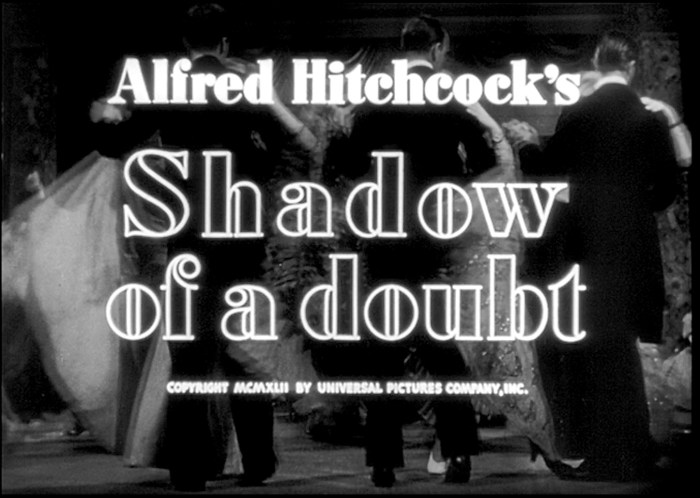 Shadow of a Doubt - Opening Credits